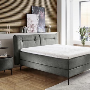 Boxspringbett HU-BX22141, Joyce silver, 180 x 200 cm