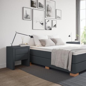 Boxspringbett Hugo ohne Kopfteil 80 x 210 cm Navy
