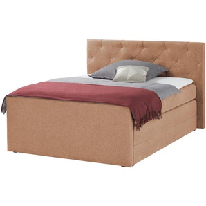 Boxspringbett  Huntingdonshire ¦ orange ¦ Maße (cm): B: 170 H: 120 T: 220