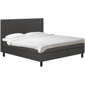 Boxbett Joiselle 180 x 200cm Webstoff Grau/Anthrazit Birke