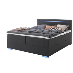 Boxspringbett  Knight ¦ grau ¦ Maße (cm): B: 183 H: 110