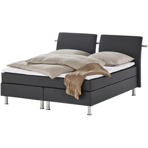 Boxspringbett  Krom ¦ grau ¦ Maße (cm): B: 192 H: 122