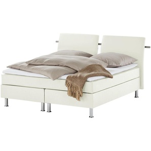 Boxspringbett  Krom ¦ weiß ¦ Maße (cm): B: 212 H: 122