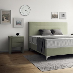 Boxspringbett Lea 140 x 240 cm Eukalyptus