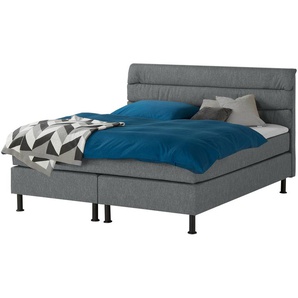 Boxspringbett  Lina ¦ grau ¦ Maße (cm): B: 188 H: 122
