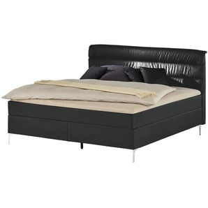 Boxspringbett  Lina ¦ schwarz ¦ Maße (cm): B: 208 H: 122