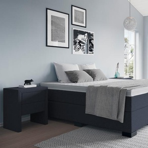 Boxspringbett Ludwig ohne Kopfteil 100 x 200 cm Navy