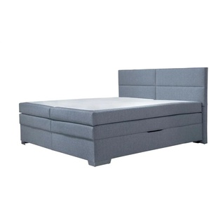 Boxspringbett Manon - grau - Materialmix - 186 cm - 113 cm | Möbel Kraft