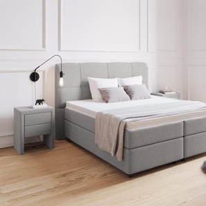 Boxspringbett Matilda 240 x 200 cm Grau