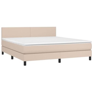 Boxspringbett Matratze Cappuccino-Braun 180x200 cm Kunstleder Vidaxl