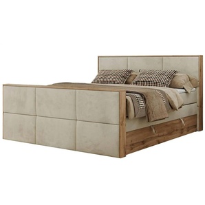 Boxspringbett mit Bettkasten Albero 2 King Duo ¦ beige ¦ Maße (cm): B: 148 H: 113