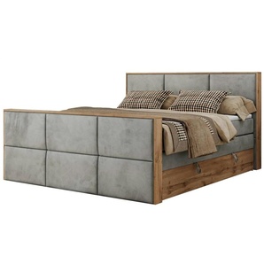 Boxspringbett mit Bettkasten Albero 2 King Duo ¦ grau ¦ Maße (cm): B: 148 H: 113