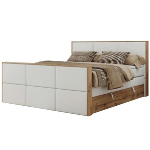 Boxspringbett mit Bettkasten Albero 2 King Duo ¦ weiß ¦ Maße (cm): B: 128 H: 113
