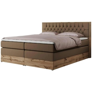 Boxspringbett mit Bettkasten Amore King ¦ braun ¦ Maße (cm): B: 148 H: 115