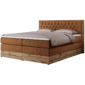 Boxspringbett mit Bettkasten Amore King ¦ orange ¦ Maße (cm): B: 168 H: 115