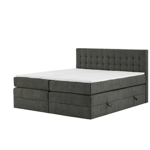 Boxspringbett mit Bettkasten Barcelona ¦ grau ¦ Maße (cm): B: 180 H: 110