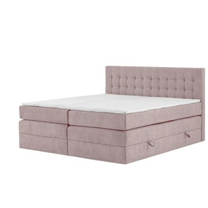 Boxspringbett mit Bettkasten Barcelona ¦ rosa/pink ¦ Maße (cm): B: 140 H: 110