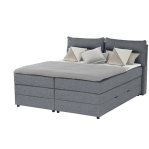 Boxspringbett mit Bettkasten - blau - Materialmix - 173 cm - 109 cm | Möbel Kraft