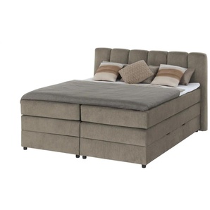 Boxspringbett mit Bettkasten - braun - Materialmix - 196 cm - 115 cm | Möbel Kraft