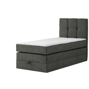 Boxspringbett mit Bettkasten Leeds ¦ grau ¦ Maße (cm): B: 90 H: 121