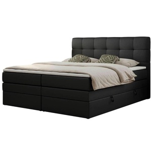 Boxspringbett mit Bettkasten Luka King ¦ schwarz ¦ Maße (cm): B: 200 H: 110