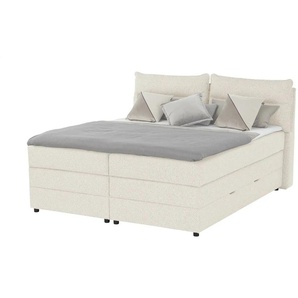 Boxspringbett mit Bettkasten Neto ¦ beige ¦ Maße (cm): B: 193 H: 109