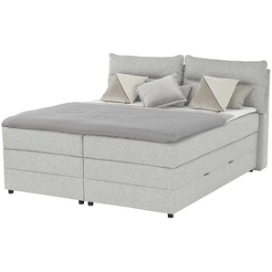 Boxspringbett mit Bettkasten Neto ¦ grau ¦ Maße (cm): B: 173 H: 109