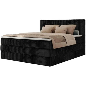 Boxspringbett mit Bettkasten Tiliano King ¦ schwarz ¦ Maße (cm): B: 206 H: 119