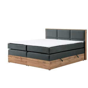 Boxspringbett mit Bettkasten Vancouver ¦ grau ¦ Maße (cm): B: 180 H: 115