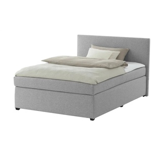 Boxspringbett mit Matratze und Topper  H3 Duke ¦ grau ¦ Maße (cm): B: 147 H: 104