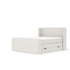 maison de rêve Boxspringbett mit Stauraum   ¦ beige ¦ Maße (cm): B: 198 H: 117