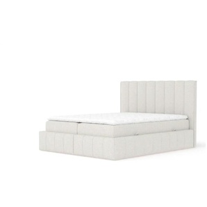 maison de rêve Boxspringbett mit Stauraum ¦ beige ¦ Maße (cm): B: 205 H: 124