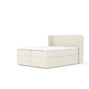 maison de rêve Boxspringbett mit Stauraum - beige - Materialmix - 218 cm - 117 cm | Möbel Kraft