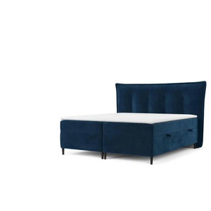 maison de rêve Boxspringbett mit Stauraum   ¦ blau ¦ Maße (cm): B: 173 H: 130