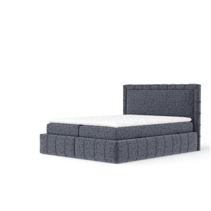 maison de rêve Boxspringbett mit Stauraum   ¦ blau ¦ Maße (cm): B: 207 H: 123