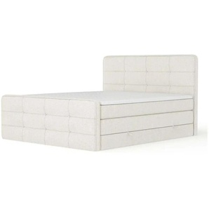 maison de rêve Boxspringbett mit Stauraum   ¦ creme ¦ Maße (cm): B: 164 H: 118