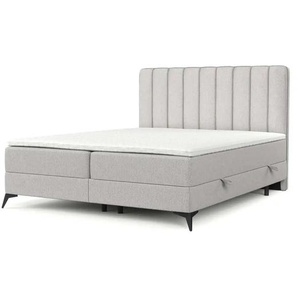 maison de rêve Boxspringbett mit Stauraum  Aggaz ¦ grau ¦ Maße (cm): B: 122 H: 120