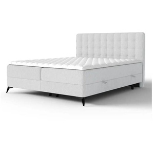 maison de rêve Boxspringbett mit Stauraum   ¦ grau ¦ Maße (cm): B: 122 H: 120