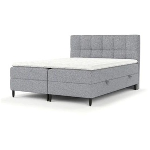 maison de rêve Boxspringbett mit Stauraum   ¦ grau ¦ Maße (cm): B: 142 H: 110