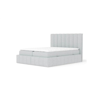 maison de rêve Boxspringbett mit Stauraum   ¦ grau ¦ Maße (cm): B: 185 H: 124