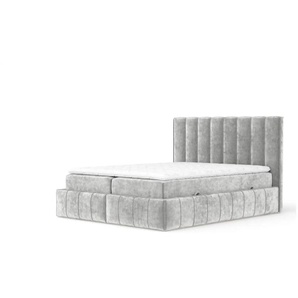 maison de rêve Boxspringbett mit Stauraum Moretti - grau - Materialmix - 165 cm - 124 cm | Möbel Kraft