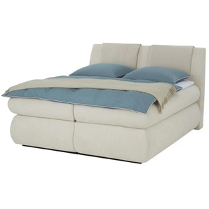 smart Boxspringbett mit Stauraum Premium ¦ beige ¦ Maße (cm): B: 193 H: 126