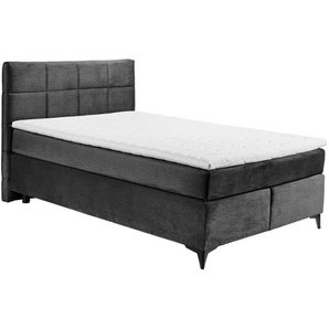 Boxspringbett Navarra 6, schwarz, 180 x 200 cm