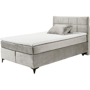 Boxspringbett  Navarra ¦ grau ¦ Maße (cm): B: 143 H: 113
