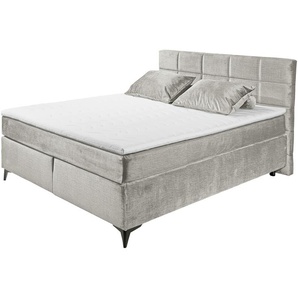Boxspringbett  Navarra ¦ grau ¦ Maße (cm): B: 183 H: 113