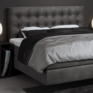 Boxspringbett Nottingham, anthrazit, 180 x 200 cm, H 3  und H 4