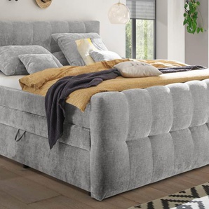 Boxspringbett Palazzo 6, hellgrau 180 x 200 cm