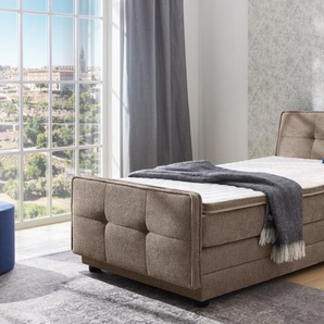 Boxspringbett Paloma 120, braun, 120 x 200 cm, inkl. motorischer Verstellung