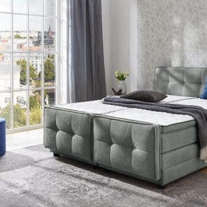Boxspringbett Paloma 180, Grau, 180 x 200 cm, inkl. motorischer Verstellung