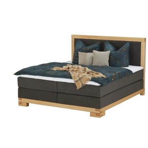 Boxspringbett  Peer ¦ grau ¦ Maße (cm): B: 180 H: 123